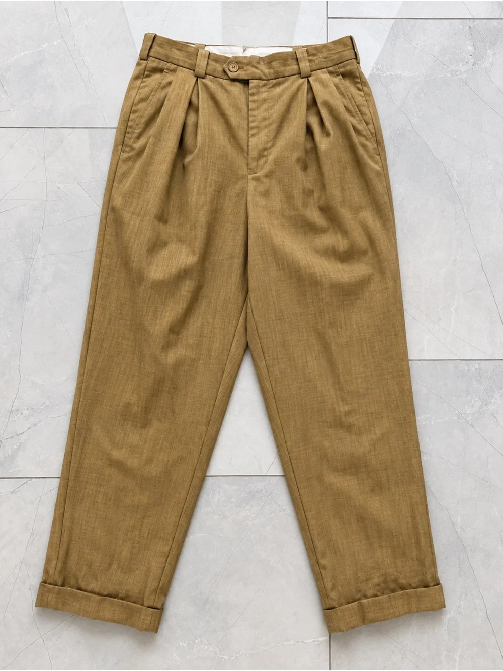 Linea Naturale Luxe Men’s 100% Wool Pleated Dress Pants Size 30 Made in Italy